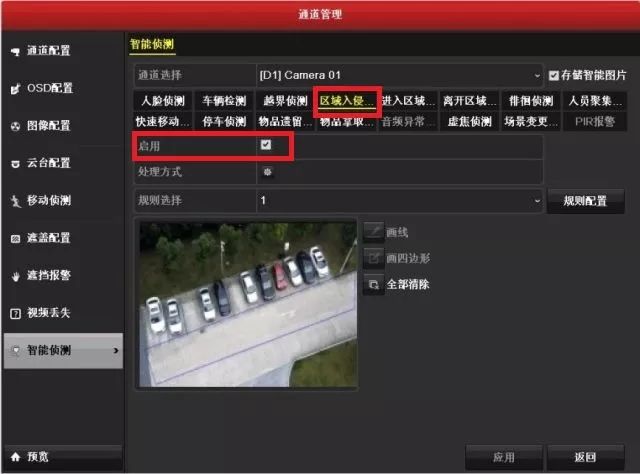 警戒監控攝像頭啟用區域入侵偵測 警戒監控攝像頭啟用區域入侵偵測